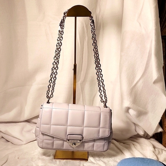 Michael Kors Soho Shoulder Bag Lavender Quilted Leather - Picture 1 of 9